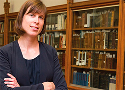 Kelly Wisecup in Deering Library