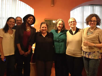 Photo of Rachel Webster, Brian Bouldrey, ZZ Packer, Jane Brox, Kate Daniels, Mary Kinzie, and Averill Curdy